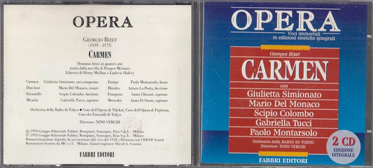 MCD- CD BIZET CARMEN DEL MONACO SIMIONATO FABBRI 2 CD  - ZCD18