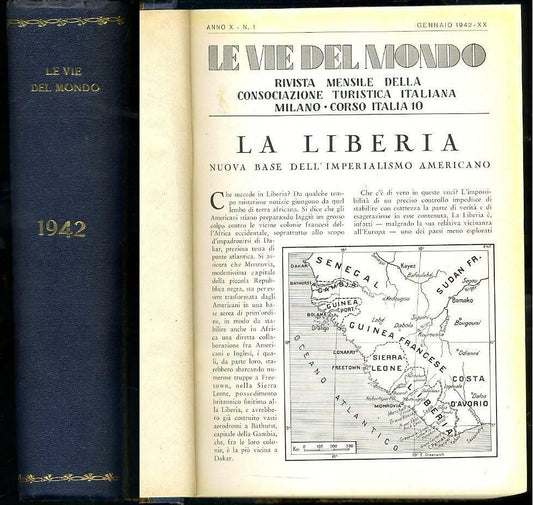 LV- LE VIE DEL MONDO CONTIENE 12 FASCICOLI - BONARDI - TCI --- 1942 - C - YFS207
