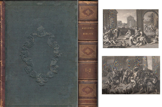 LD- GALLERIA BIBLICA RACCOLTA DUE VOLUMI COMPLETA -- FONTANA--- 1842 - C- YDS235