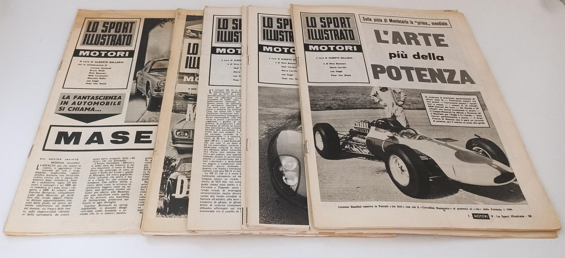 LR- RIVISTA BLOCCO LO SPORT ILLUSTRATO MOTORI 34 PEZZI --- 1966 - S- YDS297