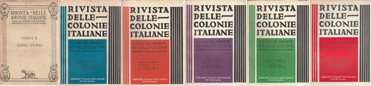 LR- RIVISTA DELLE COLONIE ANNO VI 13 VOLUMI - MANFRONI ---- 1932 - B - MLT