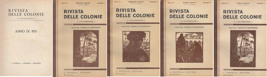 LR- RIVISTA DELLE COLONIE ANNO IX 13 VOLUMI -- CAPPELLI --- 1935 - B - MLT