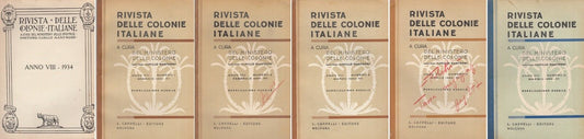 LR- RIVISTA DELLE COLONIE ANNO VIII 13 VOLUMI -- CAPPELLI --- 1934 - B - MLT