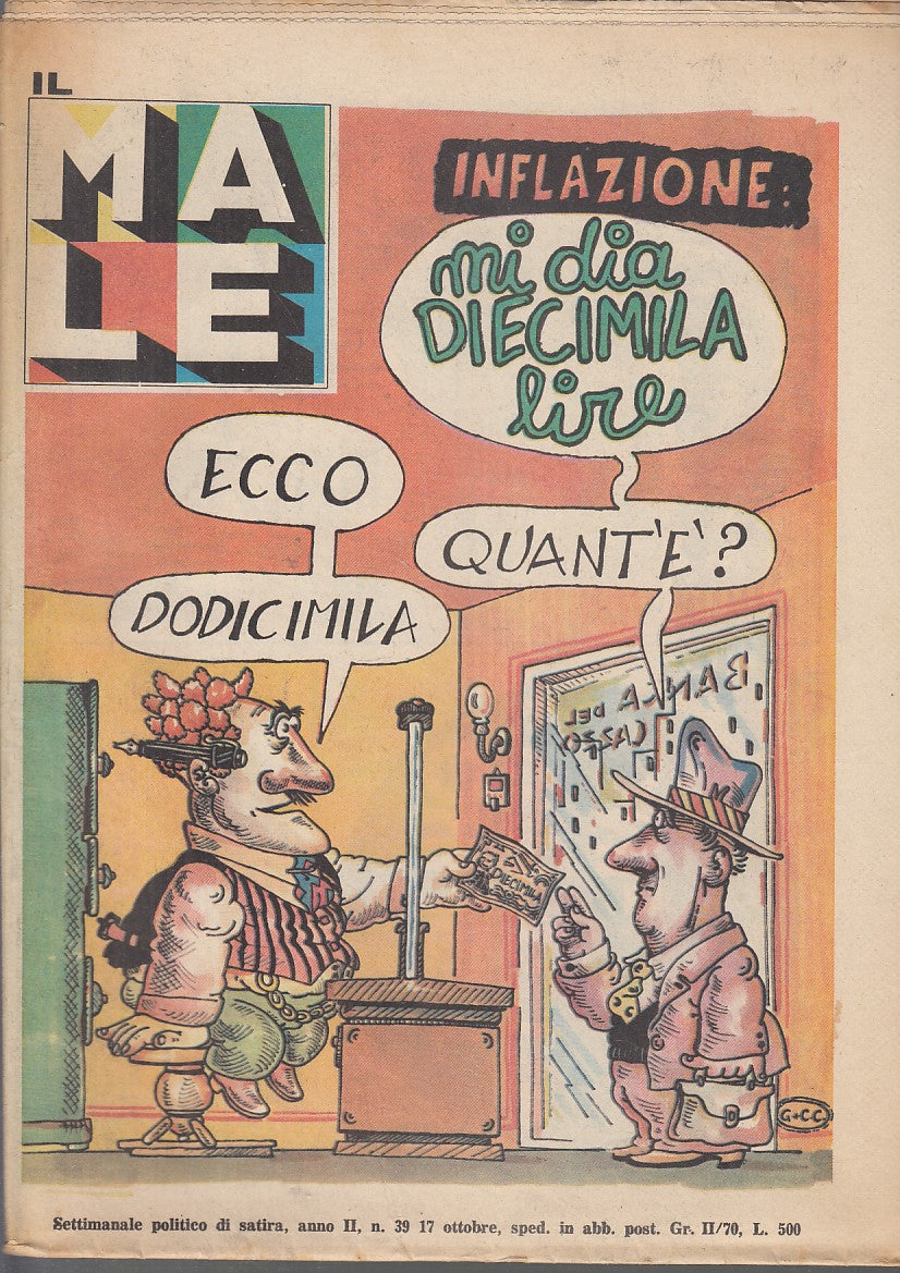 FR- RIVISTA SATIRA IL MALE N.39 ANNO II MI DIA DIECIMILA LIRE --- 1979 - S- NFX11