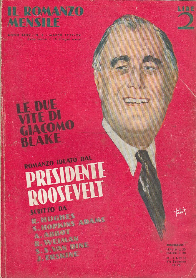 LN- LE DUE VITE DI GIACOMO BLAKE-- NOVELLE - ROMANZO MENSILE-- 1937 - B - YDS418