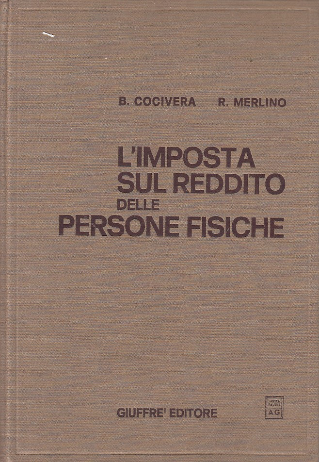 LZ- L'IMPOSTA REDDITO PERSONE FISICHE - COCIVERA- GIUFFRE' --- 1975 - C - YDS181