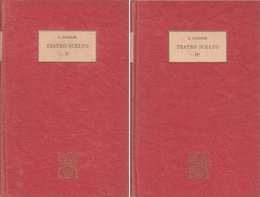 LT- TEATRO SCELTO 2 VOLUMI - CARLO GOLDONI - VALLARDI --- 1900 - C - YDS164