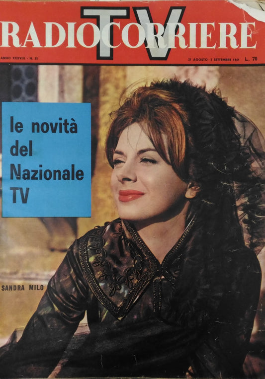 LR- RADIOCORRIERE TV N.35 SANDRA MILO ----- 1961 - B- YDS453