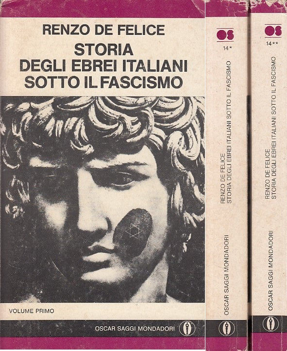 LS- STORIA EBREI ITALIANI SOTTO FASCISMO 2 VOL-- MONDADORI --- 1977 - B - YDS414