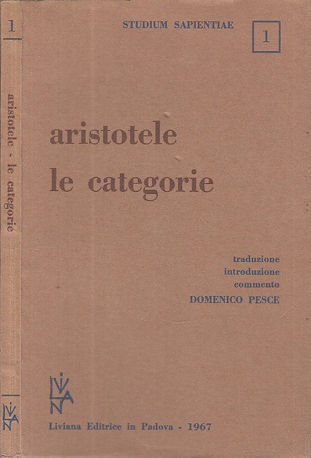 LS- ARISTOTELE E LE CATEGORIE - PESCE- LIVIANA - STUDIUM 1 -- 1967 - B - XDS1