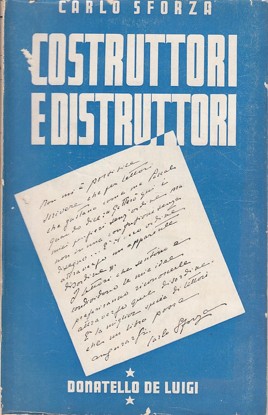 LZ- COSTRUTTORI E DISTRUTTORI - SFORZA - DE LUIGI - PLEIADE -- 1945- BS - YDS430