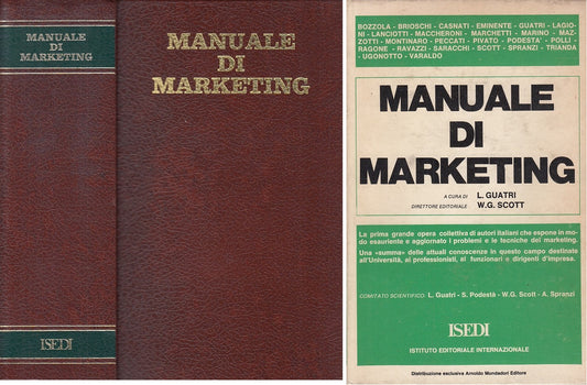 LZ- MANUALE DI MARKETING - GUATRI SCOTT - ISEDI --- 1972 - C - YDS460