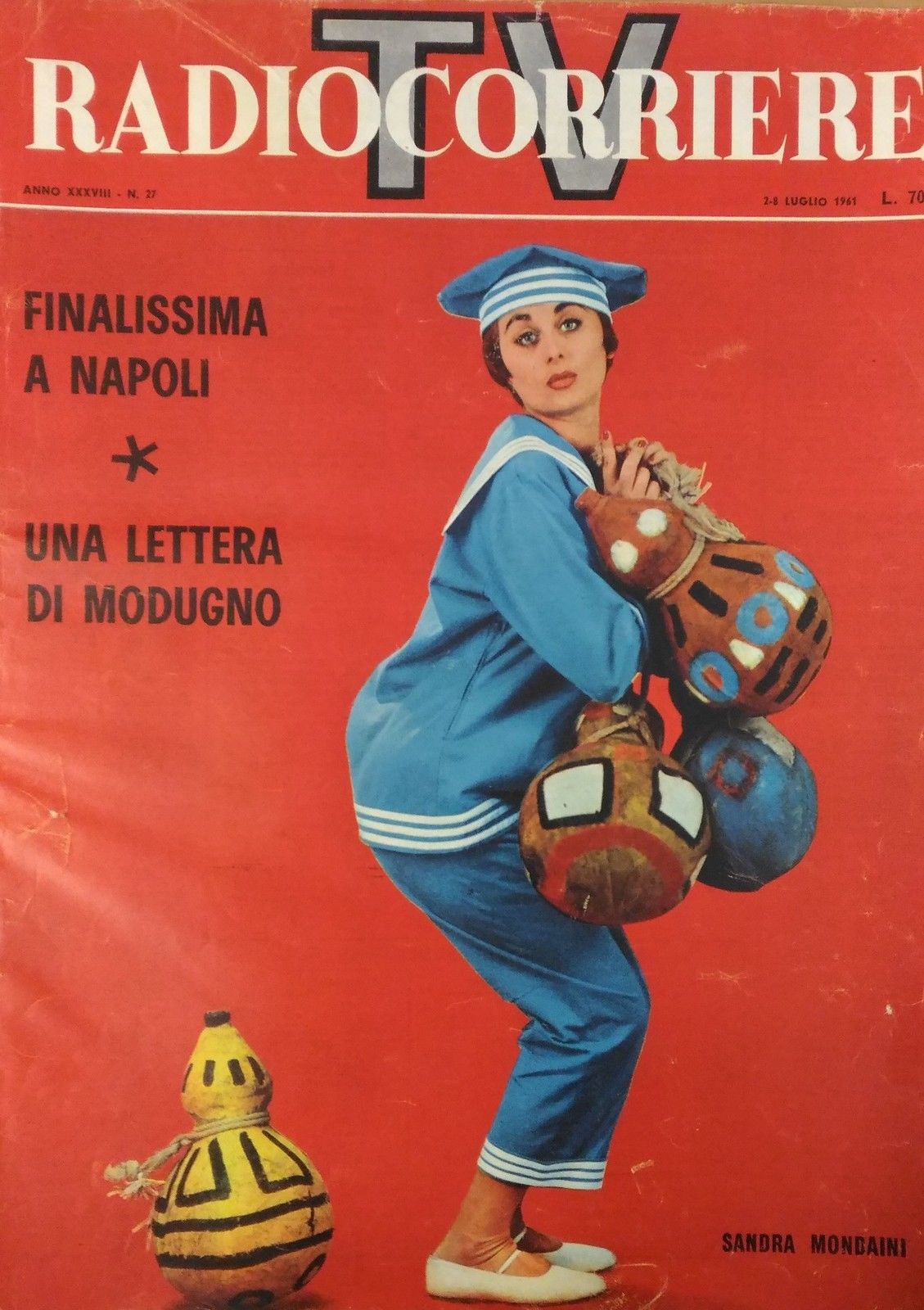 LR- RIVISTA RADIOCORRIERE TV N.27 SANDRA MONDAINI----- 1961- B- YDS453 