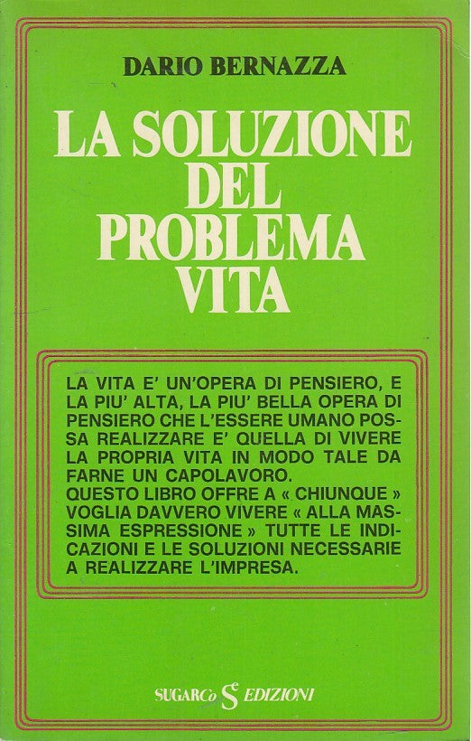 LZ- LA SOLUZIONE DEL PROBLEMA VITA- BERNAZZA- SUGARCO--- 1982- B- ZDS625