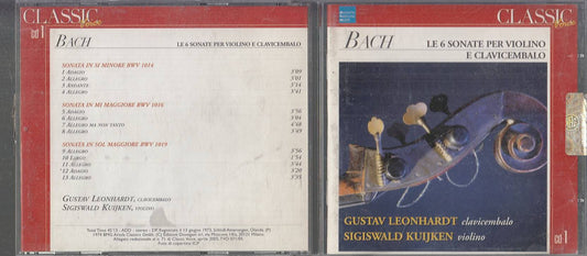 MCD- CD BACH - 6 SONATE VIOLINO CLAVICEMBALO - LEONHARDT KUIJKEN --- 2005-- ZCD1