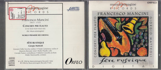 MCD- CD MANCINI CONCERTI PER FLAUTO MATTEOLI FETE RUSTIQUE- 1996-- ZCD9