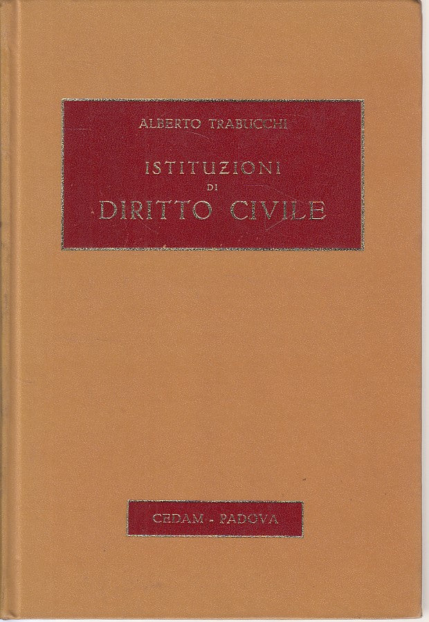 LZ- ISTITUZIONI DI DIRITTO CIVILE - TRABUCCHI - CEDAM --- 1968 - C - YDS269