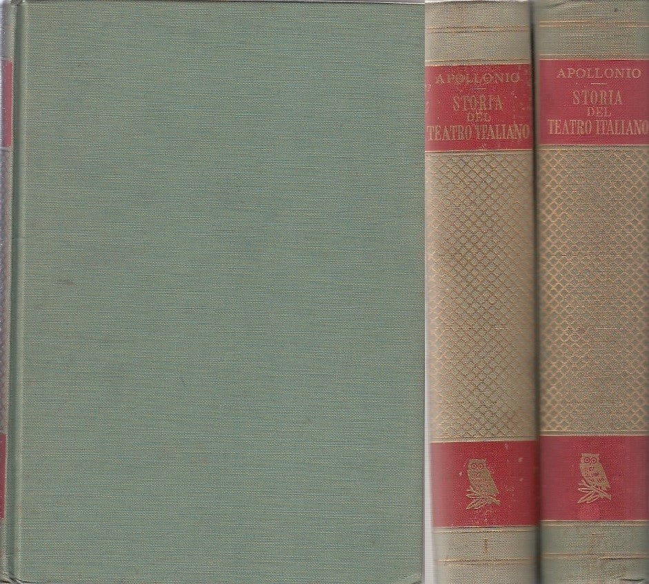 LZ- STORIA DEL TEATRO ITALIANO 2 VOL- APOLLONIO- SANSONI--- 1958- C- ZDS150