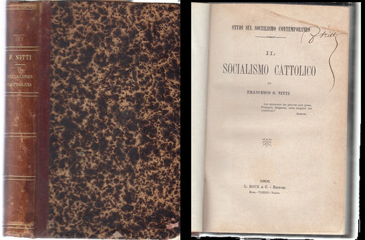 LH- STORIE SOCIALISMO CONTEMPORANEO CATTOLICO - NITTI - ROUX --- 1891 - C - XDS7