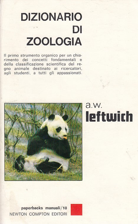 LZ- DIZIONARIO DI ZOOLOGIA- LEFTWICH- NEWTON- MANUALI-- 1975- B- ZDS46