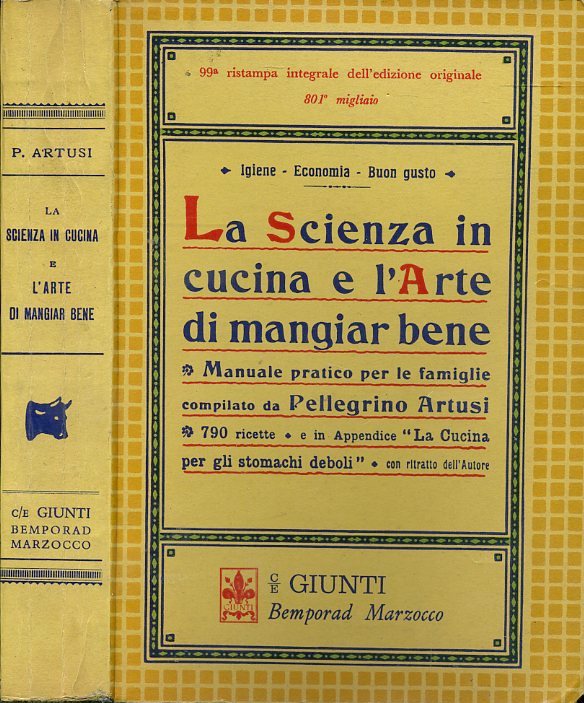 LK- LA SCIENZA IN CUCINA L'ARTE DI MANGIAR BENE- ARTUSI- GIUNTI--- 1973- B- XDS9