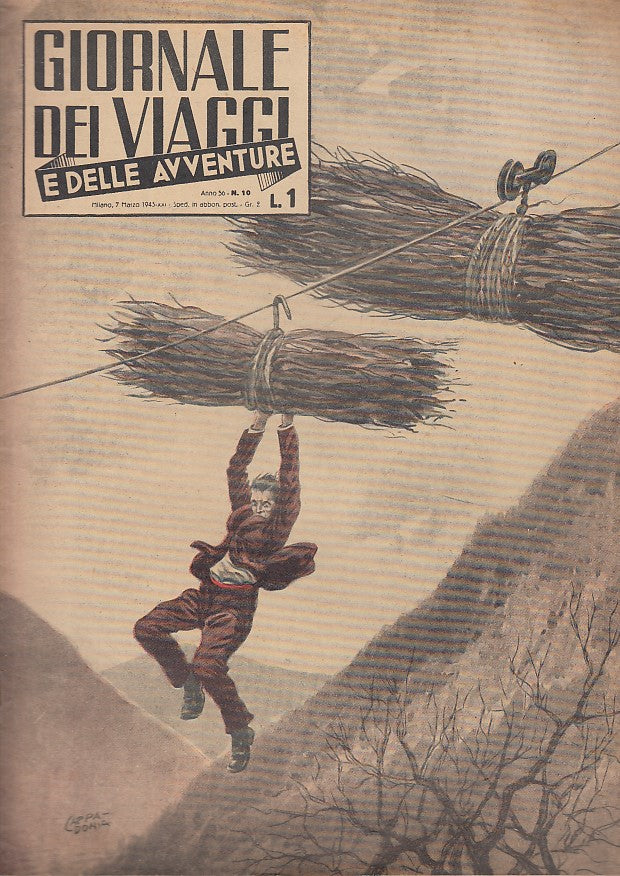 LR- GIORNALE DEI VIAGGI E DELLE AVVENTURE N.10 ANNO 56 ----- 1943 - S - YDS488