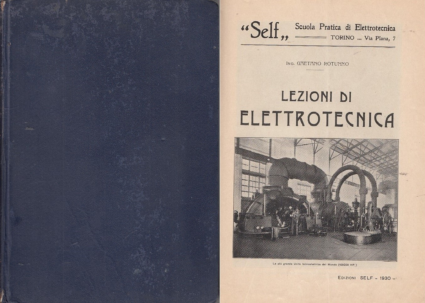 LZ- LEZIONI DI ELETTROTECNICA- ROTUNNO- SELF--- 1930- C- ZDS165
