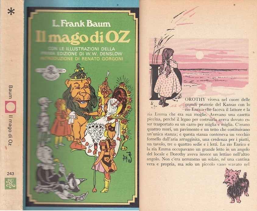 LN- IL MAGO DI OZ RARO- BAUM DENSLOW- BUR- RAGAZZI- 1a ED.- 1978- B- XDS8
