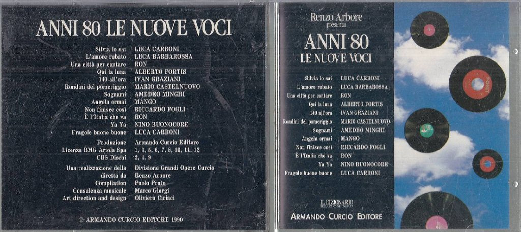 MCD- CD RENZO ARBORE - ANNI OTTANTA 80 LE NUOVE VOCI - CURCIO ED.- 1994- ZCD12