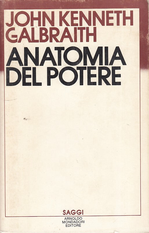 LZ- ANATOMIA DEL POTERE- GALBRAITH- MONDADORI- SAGGI- 1a ED.- 1984- B- YDS5
