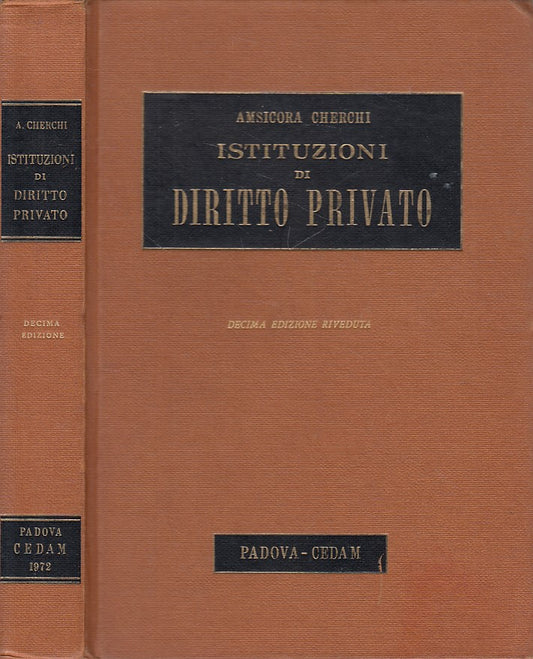 LZ- ISTITUZIONI DI DIRITTO PRIVATO - CHERCHI - CEDAM --- 1972 - C - YDS497