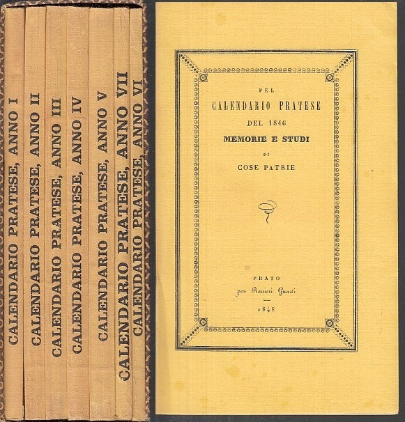 Pel calendario Pratese 7 volumi - Cari Prato - anastatica cofanetto - XFS12 
