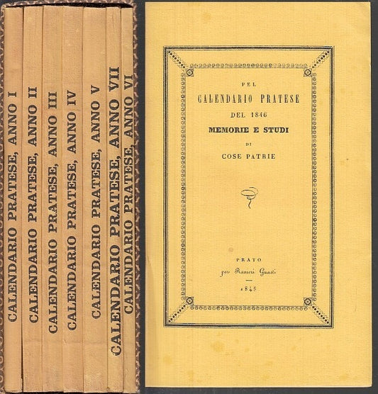 Pel calendario Pratese 7 volumi - Cari Prato - anastatica cofanetto - XFS12 