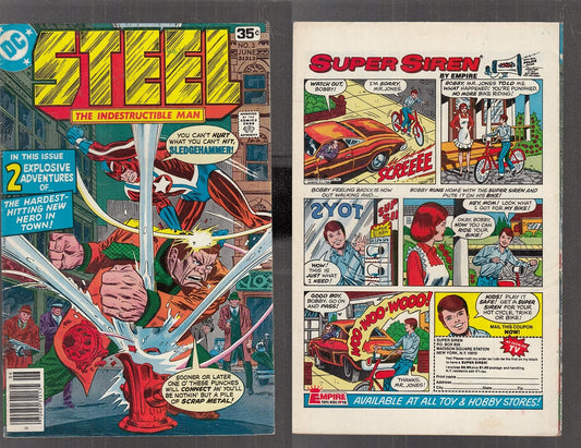 FL- STEEL THE INDISTRUCTIBLE N.3 GIUGNO 1978 JUNE - DC COMICS - S- M24