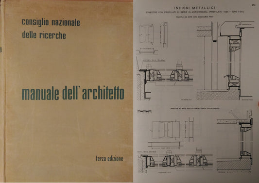 LT- MANUALE DELL'ARCHITETTO-- CONSIGLIO NAZIONALE RICERCHE--- 1962- C- YDS538