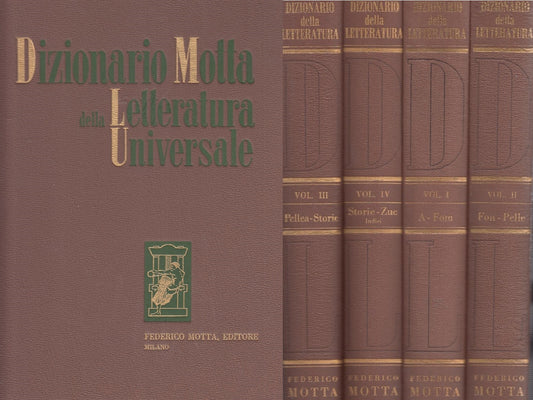 LZ- DIZIONARIO MOTTA LETTERATURA UNIVERSALE 4 VOL-- MOTTA--- 1972- C- YDS999