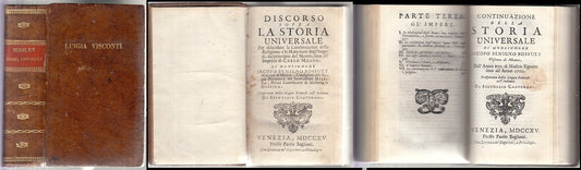 LH- DISCORSO SOPRA STORIA UNIVERSALE - BOSSUET- PAOLO BAGLIONI--- 1715- C- XDS14