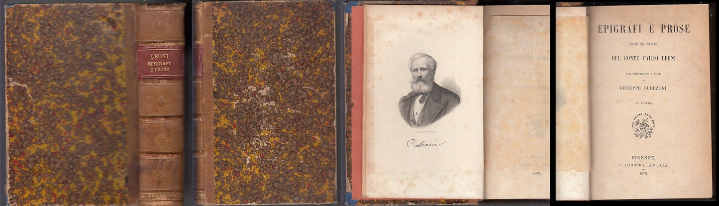 EPIGRAFI E PROSE - CONTE CARLO LEONE - BARBERA EDITORE --- 1879 - C - XDS14