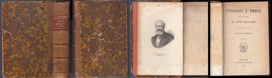 EPIGRAFI E PROSE - CONTE CARLO LEONE - BARBERA EDITORE --- 1879 - C - XDS14