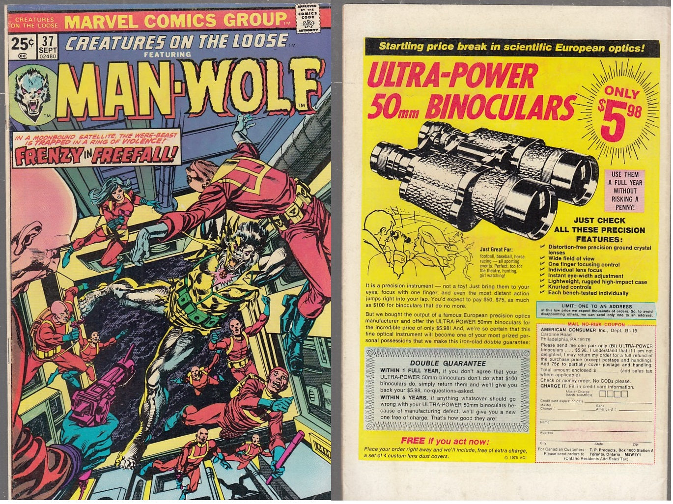 FL- MAN-WOLF N.37 SEPTEMBER 1975 SETTEMBRE MARVEL COMICS USA - S - M24