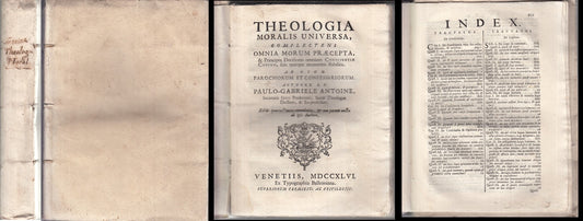 LH- THEOLOGIA MORALIS UNIVERSA- ANTOINE- TYPOGRAPHIA BALLEONIANA--- 1746 C-XDS14