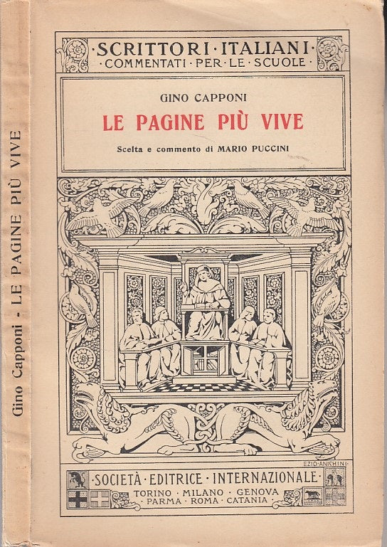 LE PAGINE PIU' VIVE - CAPPONI - SEI - SCRITTORI -- 1931 - B - ZDS304