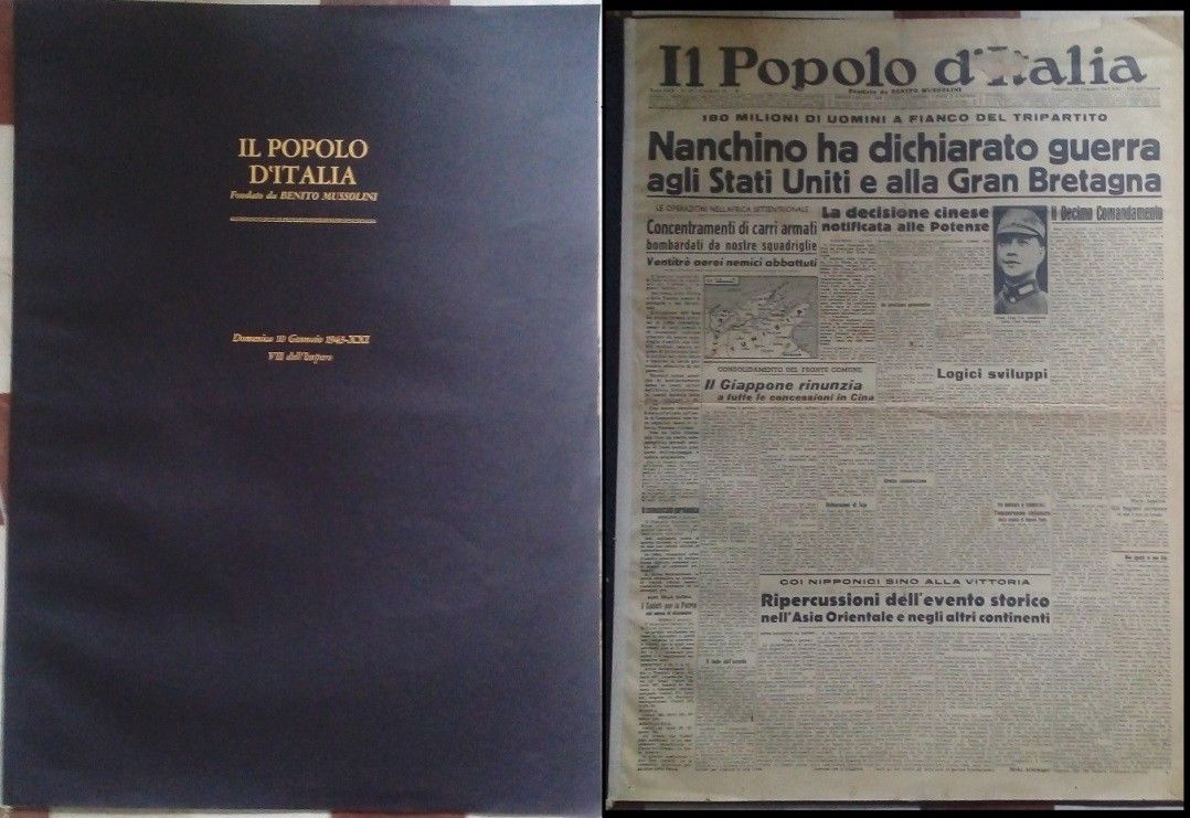 LH- GIORNALE IL POPOLI D'ITALIA FONDATO MUSSOLINI DOMENICA 10 GENNAIO 1943 XXI