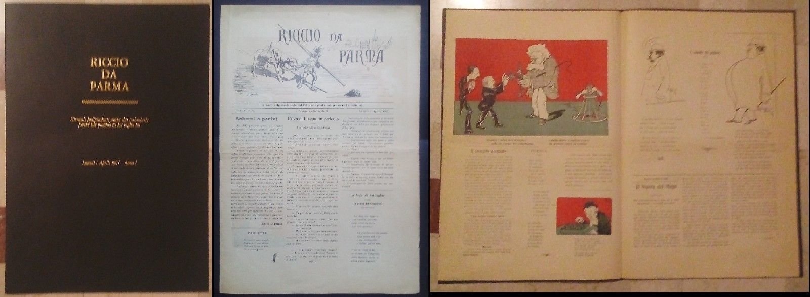 LH- RICCIO DA PARMA LUNEDI' 1 APRILE 1907 ANNO I GIORNALE INDIOENDENTE - WPR