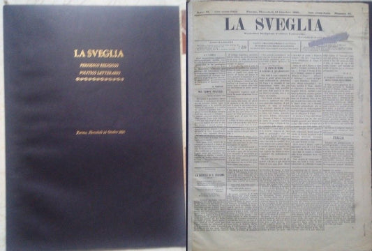 LH- LA SVEGLIA PARMA MERCOLEDI' 14 OTTOBRE 1891 PERIODICO RELIGIOSO POLITIVO WPR