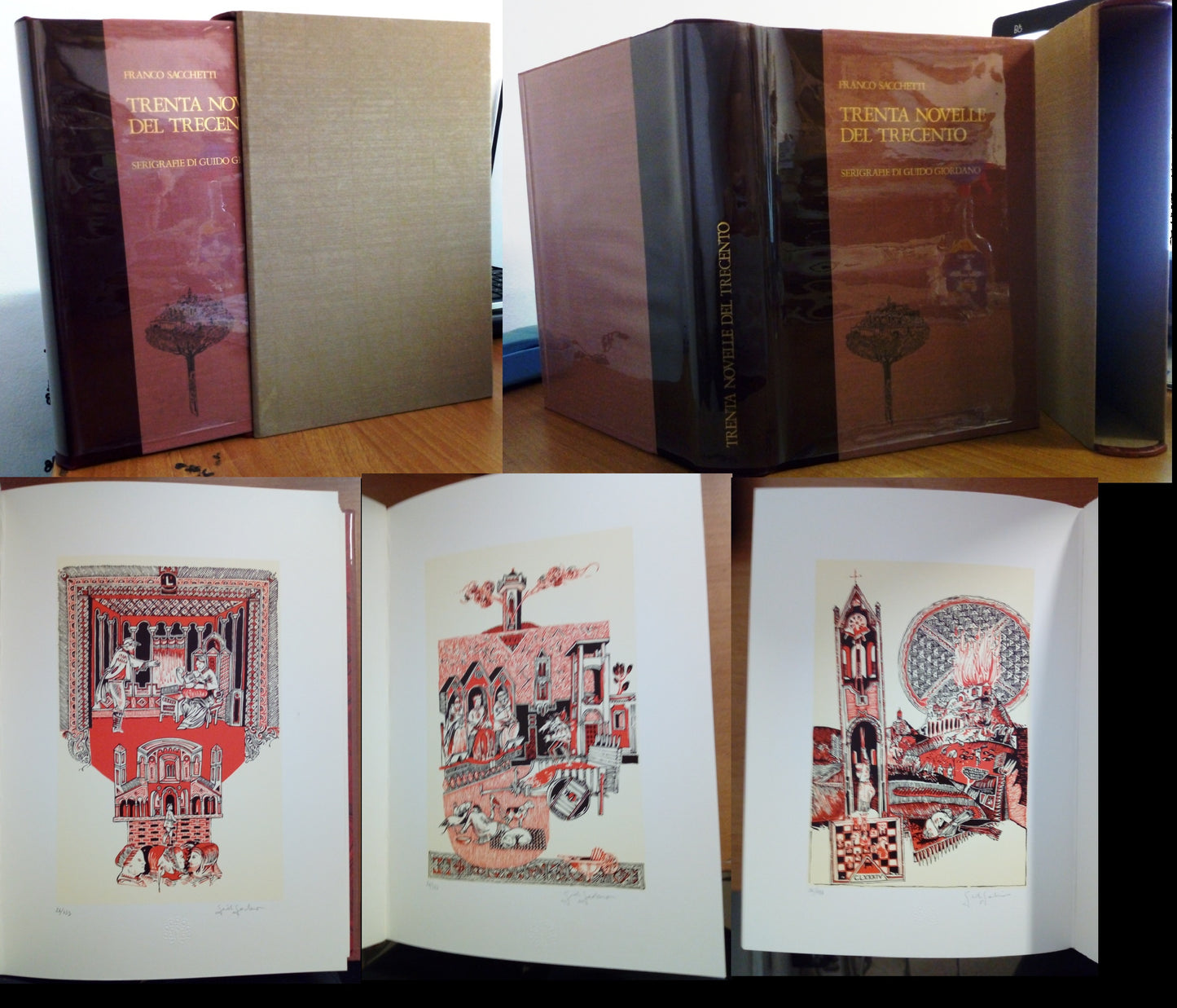 LT- TRENTA NOVELLE DEL TRECENTO SERIGRAFIE - GIORDANO - DEL PAVONE --- 1985 - C
