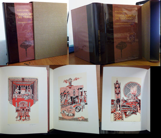 LT- TRENTA NOVELLE DEL TRECENTO SERIGRAFIE - GIORDANO - DEL PAVONE --- 1985 - C