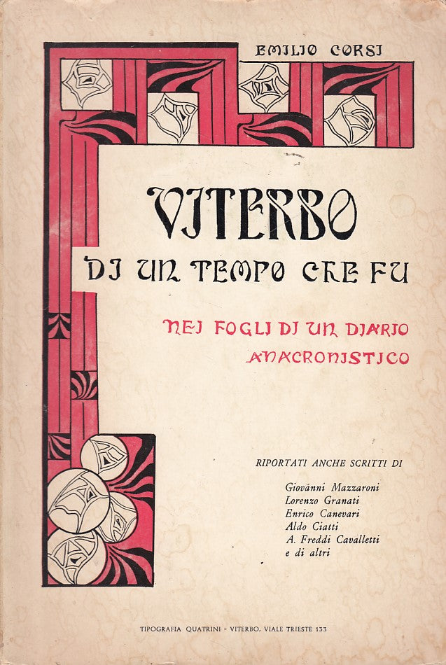 LS- VITERBO DI UN TEMPO CHE FU - EMILIO CORSI - VITERBO --- 1970 - B - YDS404