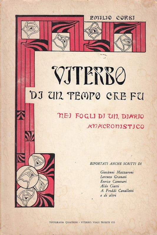 LS- VITERBO DI UN TEMPO CHE FU - EMILIO CORSI - VITERBO --- 1970 - B - YDS404