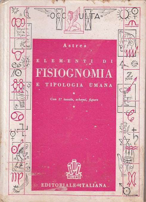 LZ- ELEMENTI FISIOGNOMIA TIPOLOGIA UMANA-- ITALIANA- OCCULTA-- 1945 - C - ZDS292